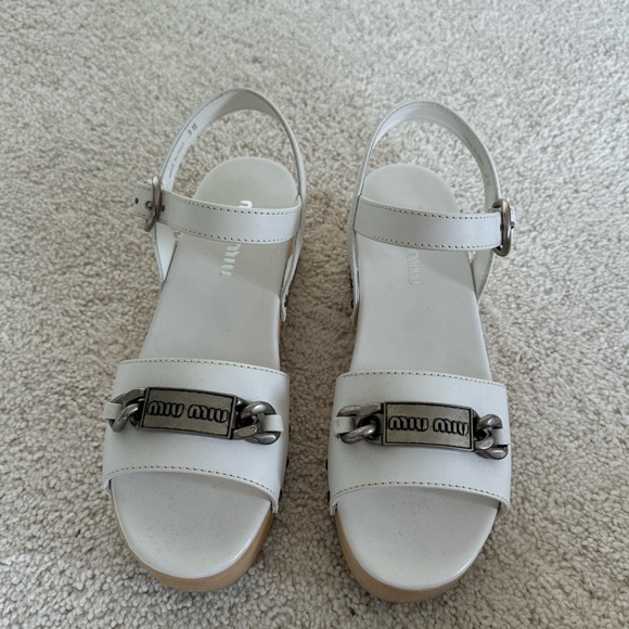 Miu Miu clog sandals with ID buckle - Picture 5 of 5